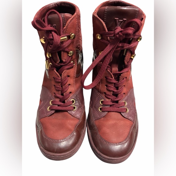 Louis Vuitton Shoes - Louis Vuitton Millenium Size 36. Burgundy Leather Patent Leather and Suede